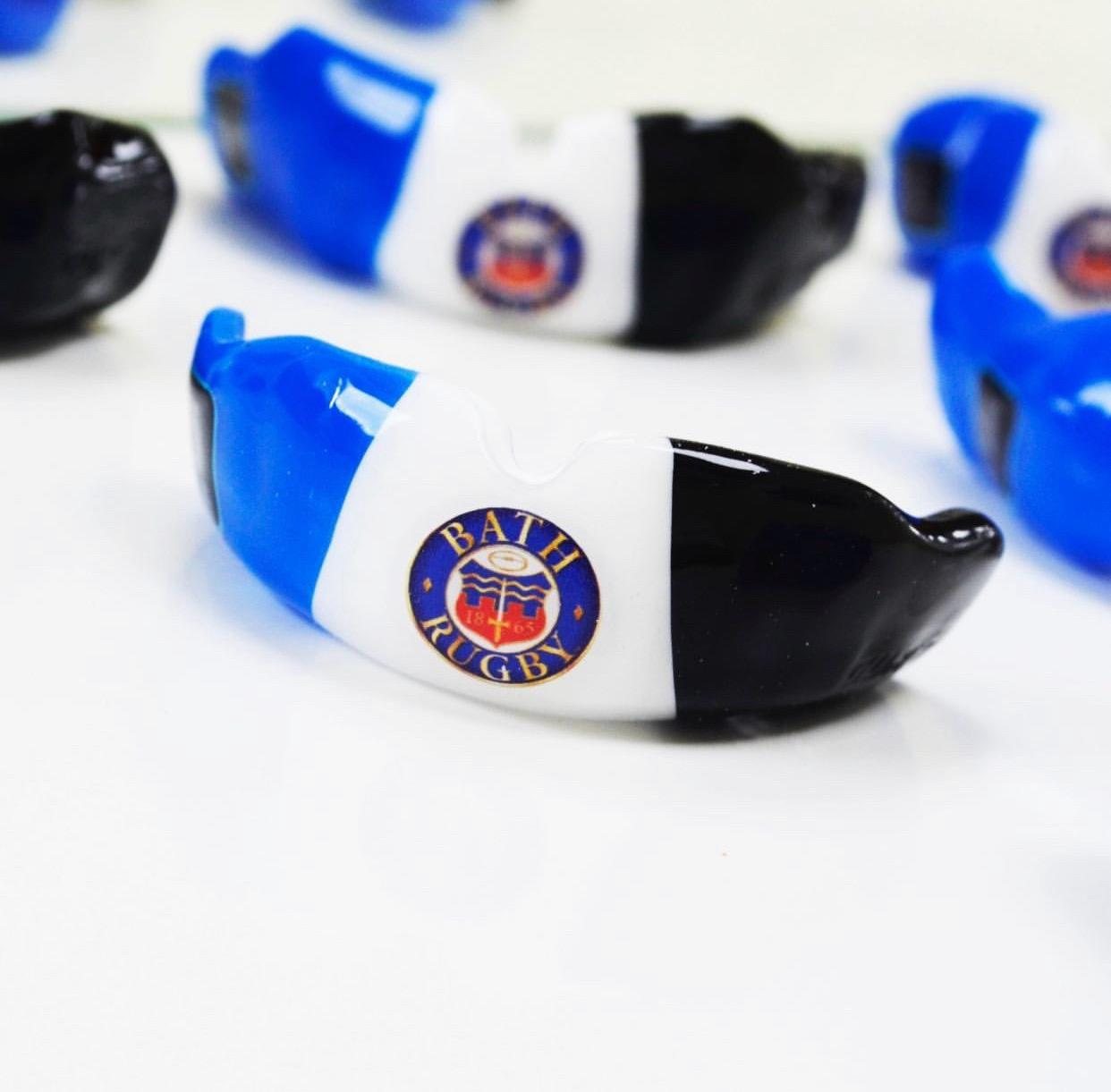 Custom club gumshields in team colours with club crest